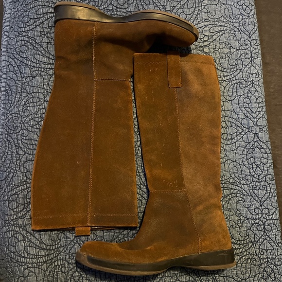 Hogan Suede Leather Riding Boots - Picture 2 of 5